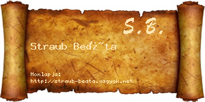 Straub Beáta névjegykártya